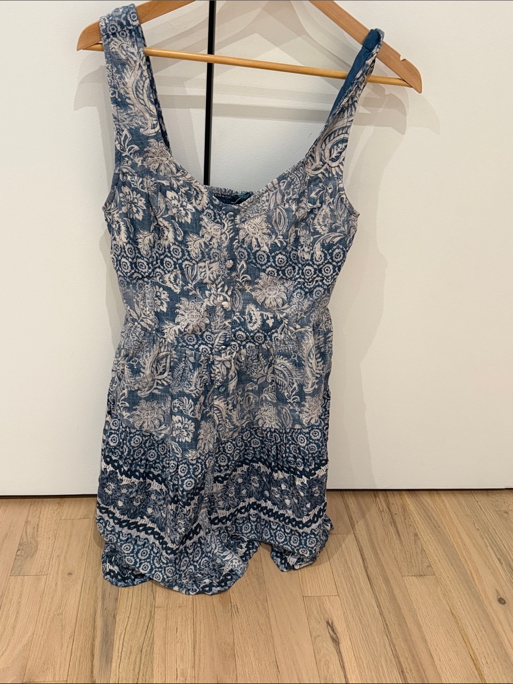 Shore Blue & White Paisley Sundress